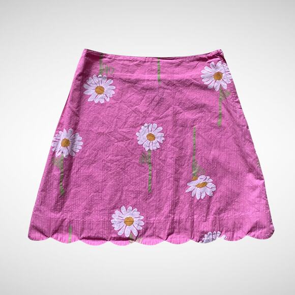 Lilly Pulitzer Daisy Scalloped-Edged Skirt Kids Sz 12 - Picture 2 of 7
